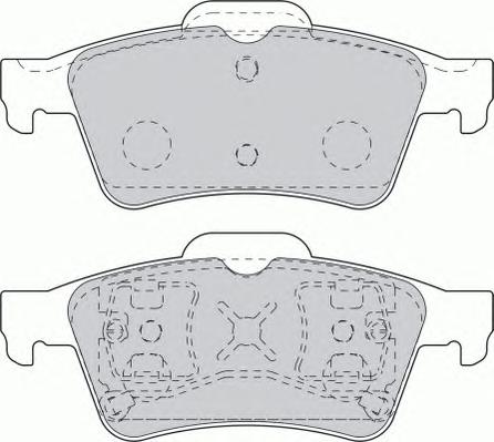 Комплект тормозных колодок, дисковый тормоз FERODO