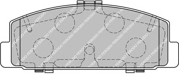 Комплект тормозных колодок, дисковый тормоз FERODO