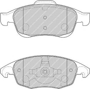 Комплект тормозных колодок, дисковый тормоз FERODO FDB1971