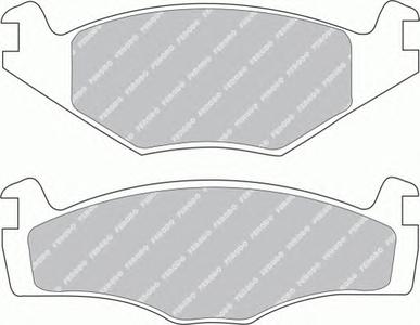 Комплект тормозных колодок, дисковый тормоз FERODO FDB419