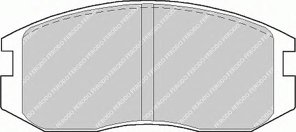 Комплект тормозных колодок, дисковый тормоз FERODO