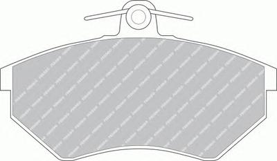 Комплект тормозных колодок, дисковый тормоз FERODO FDB775