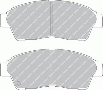 Комплект тормозных колодок, дисковый тормоз FERODO FDB867
