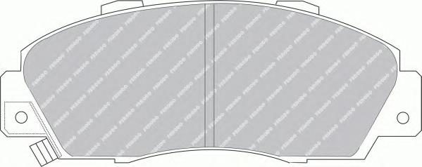 Комплект тормозных колодок, дисковый тормоз FERODO