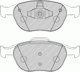 Комплект тормозных колодок, дисковый тормоз FERODO FVR1568