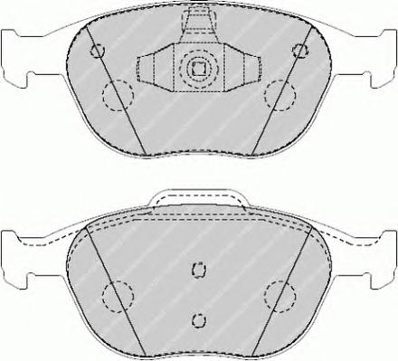 Комплект тормозных колодок, дисковый тормоз FERODO