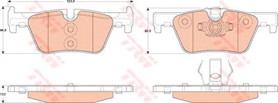 Комплект тормозных колодок, дисковый тормоз TRW GDB1919