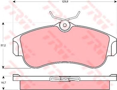 Комплект тормозных колодок, дисковый тормоз TRW GDB3271