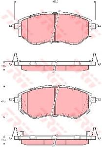 Комплект тормозных колодок, дисковый тормоз TRW