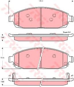 Комплект тормозных колодок, дисковый тормоз TRW GDB4136