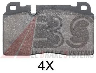 Комплект тормозных колодок, дисковый тормоз A.B.S.