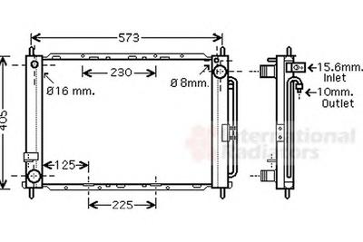 Радиатор, охлаждение двигателя VAN WEZEL 4300M500