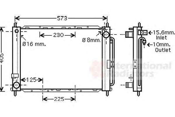 Радиатор, охлаждение двигателя VAN WEZEL