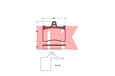 Комплект тормозных колодок, дисковый тормоз NK 221938