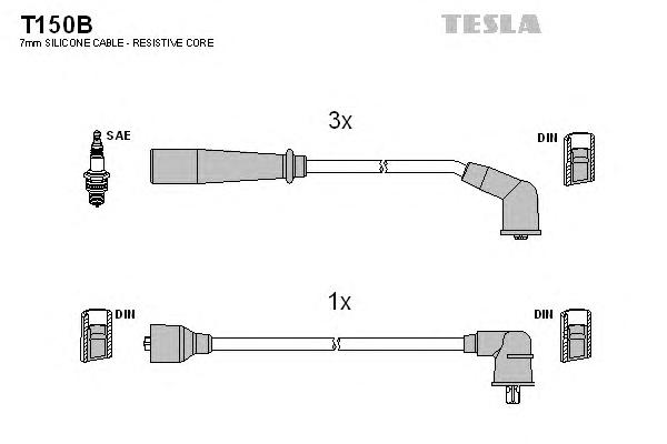 Комплект проводов зажигания TESLA