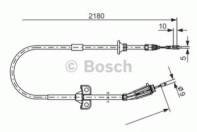 Трос, стояночная тормозная система BOSCH 1987477248
