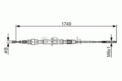 Трос, стояночная тормозная система BOSCH 1987477321