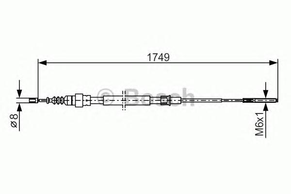 Трос, стояночная тормозная система BOSCH