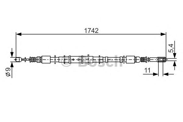 Трос, стояночная тормозная система BOSCH