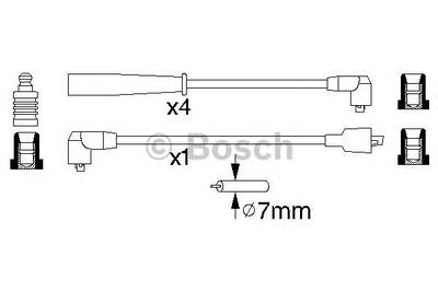 Комплект проводов зажигания BOSCH 0986356807