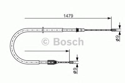 Трос, стояночная тормозная система BOSCH 1987477647