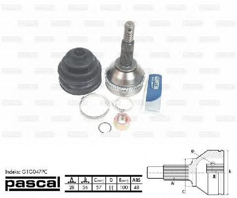 Шарнир, приводной вал PASCAL