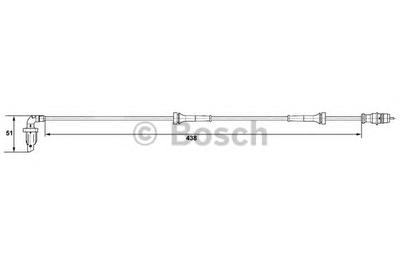 Датчик, частота вращения колеса BOSCH 0 265 007 583