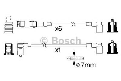 Комплект проводов зажигания BOSCH 0 986 356 332