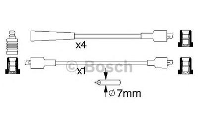 Комплект проводов зажигания BOSCH 0 986 356 741
