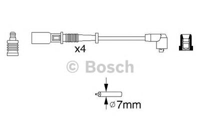 Комплект проводов зажигания BOSCH 0 986 356 754