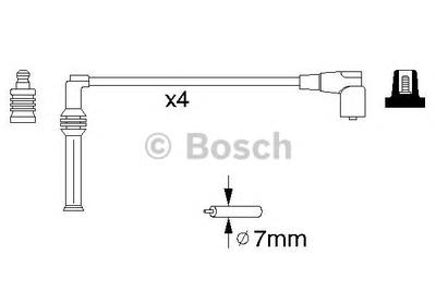 Комплект проводов зажигания BOSCH 0 986 356 778