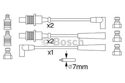 Комплект проводов зажигания BOSCH 0 986 356 794