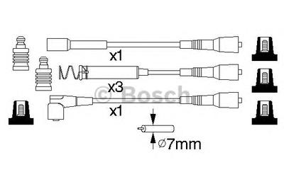 Комплект проводов зажигания BOSCH 0 986 356 801