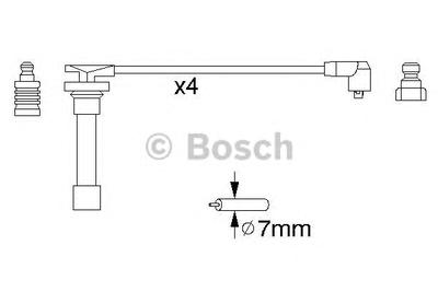 Комплект проводов зажигания BOSCH 0 986 356 821
