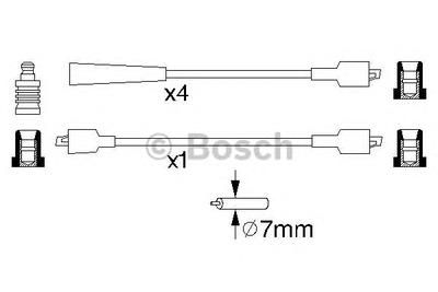 Комплект проводов зажигания BOSCH 0 986 356 828
