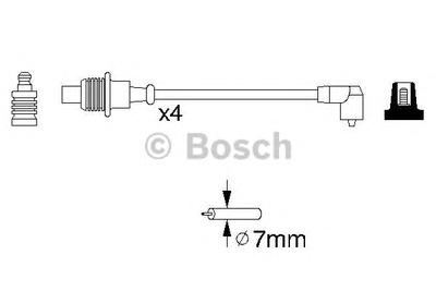 Комплект проводов зажигания BOSCH 0 986 356 854