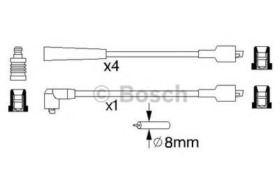 Комплект проводов зажигания BOSCH 0 986 356 868