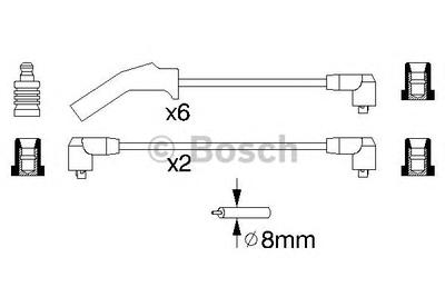 Комплект проводов зажигания BOSCH 0 986 356 879