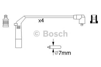 Комплект проводов зажигания BOSCH 0 986 356 898