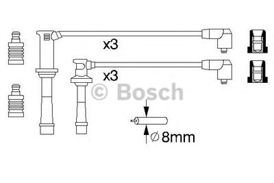Комплект проводов зажигания BOSCH 0 986 356 966