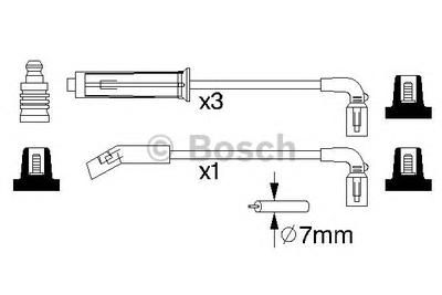 Комплект проводов зажигания BOSCH 0 986 356 980