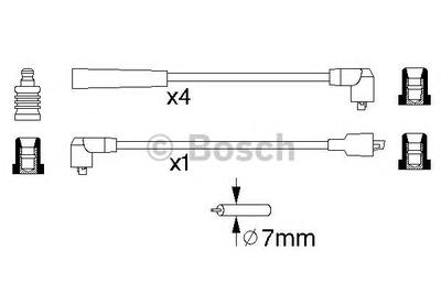 Комплект проводов зажигания BOSCH 0 986 356 984
