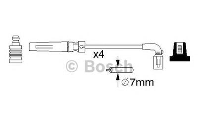 Комплект проводов зажигания BOSCH 0 986 356 987