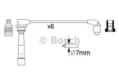 Комплект проводов зажигания BOSCH 0 986 356 992