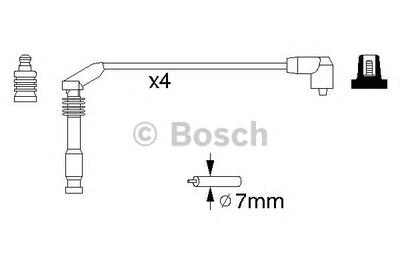 Комплект проводов зажигания BOSCH 0 986 357 126