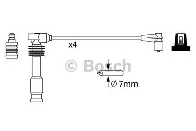Комплект проводов зажигания BOSCH 0 986 357 237