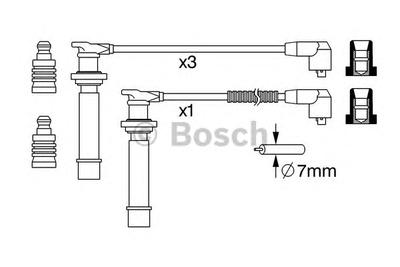 Комплект проводов зажигания BOSCH 0 986 357 239