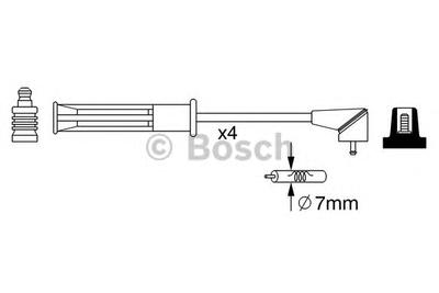 Комплект проводов зажигания BOSCH 0 986 357 256