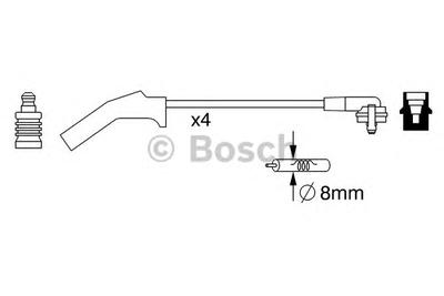 Комплект проводов зажигания BOSCH 0 986 357 257