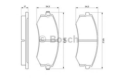 Комплект тормозных колодок, дисковый тормоз BOSCH 0 986 424 215
